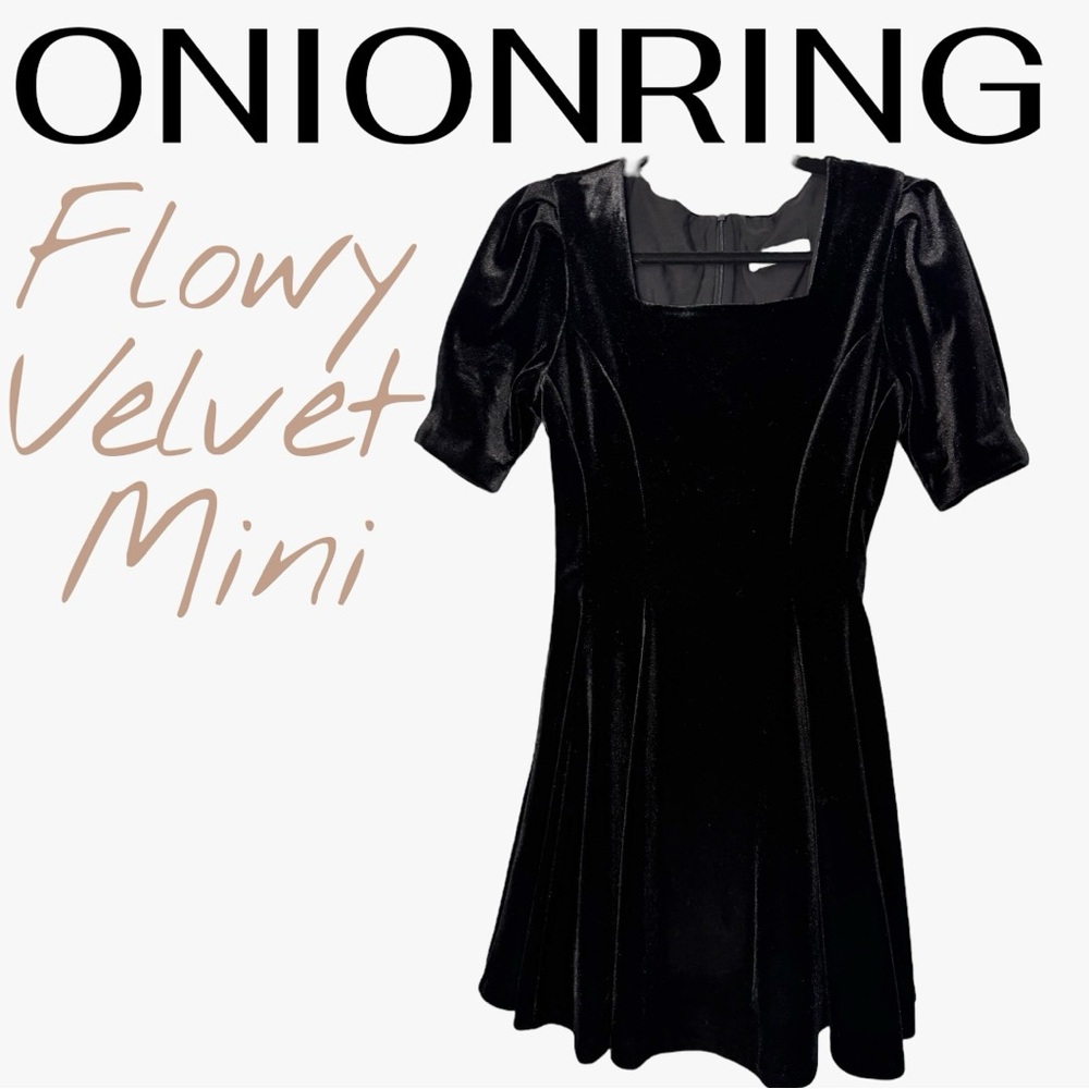 Black Velvet Mini Dress